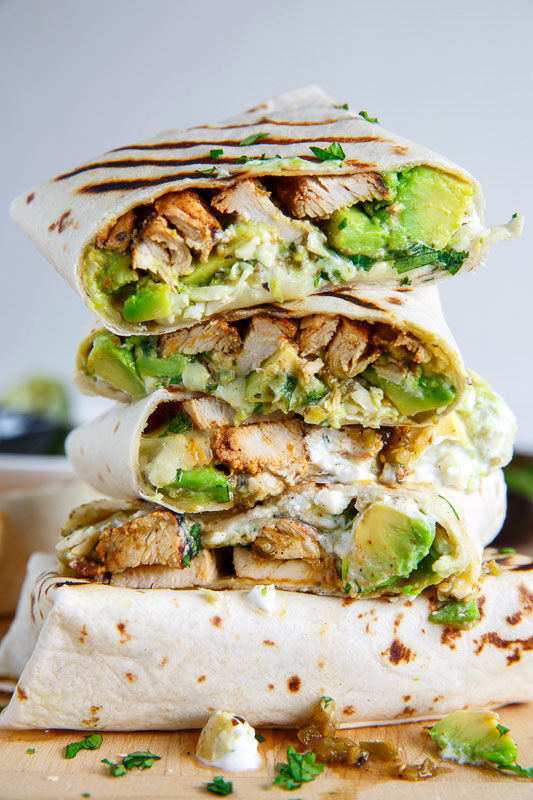 Chicken Avocado Burritos